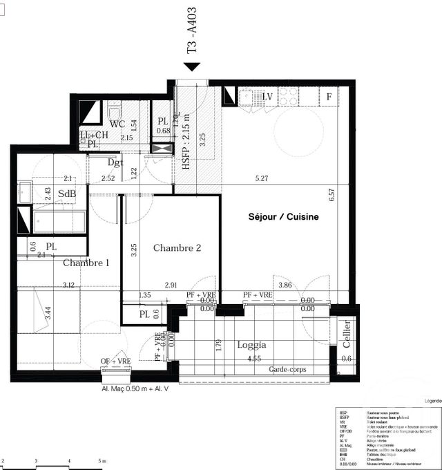 Appartement T3 à vendre - 3 pièces - 66.8 m2 - NANTES - 44 - PAYS-DE-LOIRE - Century 21 Doulon