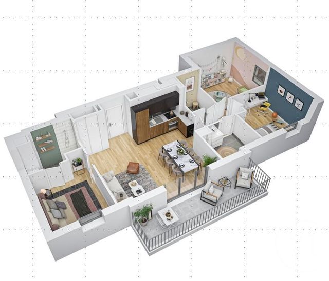 Afficher la photo en grand Appartement T4 à vendre - 4 pièces - 73.08 m2 - NANTES - 44 - PAYS-DE-LOIRE - Century 21 Doulon