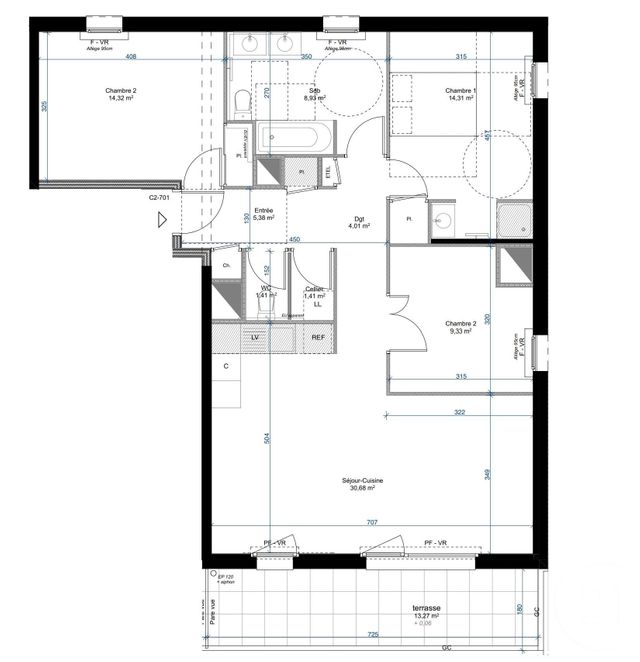 Appartement T4 à vendre - 4 pièces - 89.78 m2 - NANTES - 44 - PAYS-DE-LOIRE - Century 21 Doulon